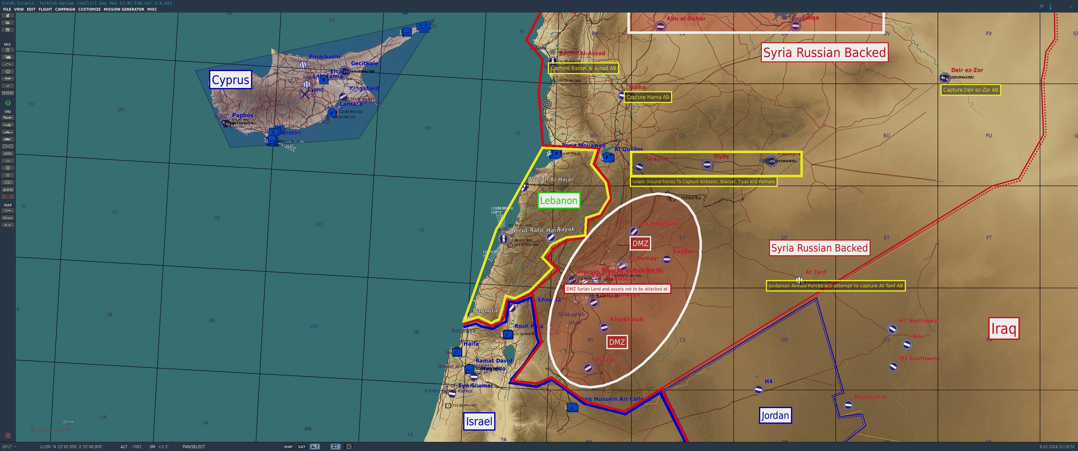 SP Viper Mission Fictional Syrian Map Conflict.