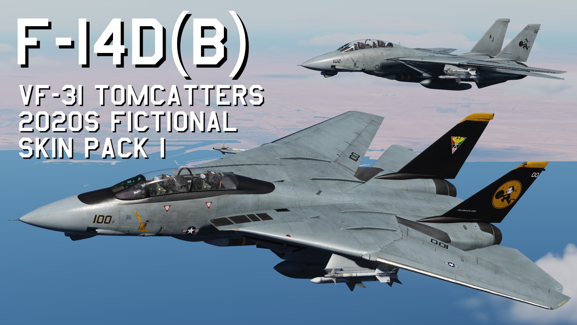 F-14D(B) VF-31 Tomcatters 2020s fictional Skin Pack 1 update 2025/02/17