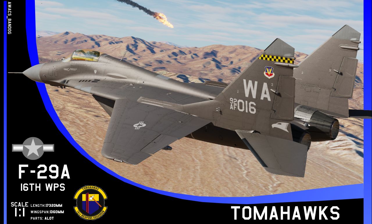 16th Weapons Squadron "Tomahawks" MiG-29A