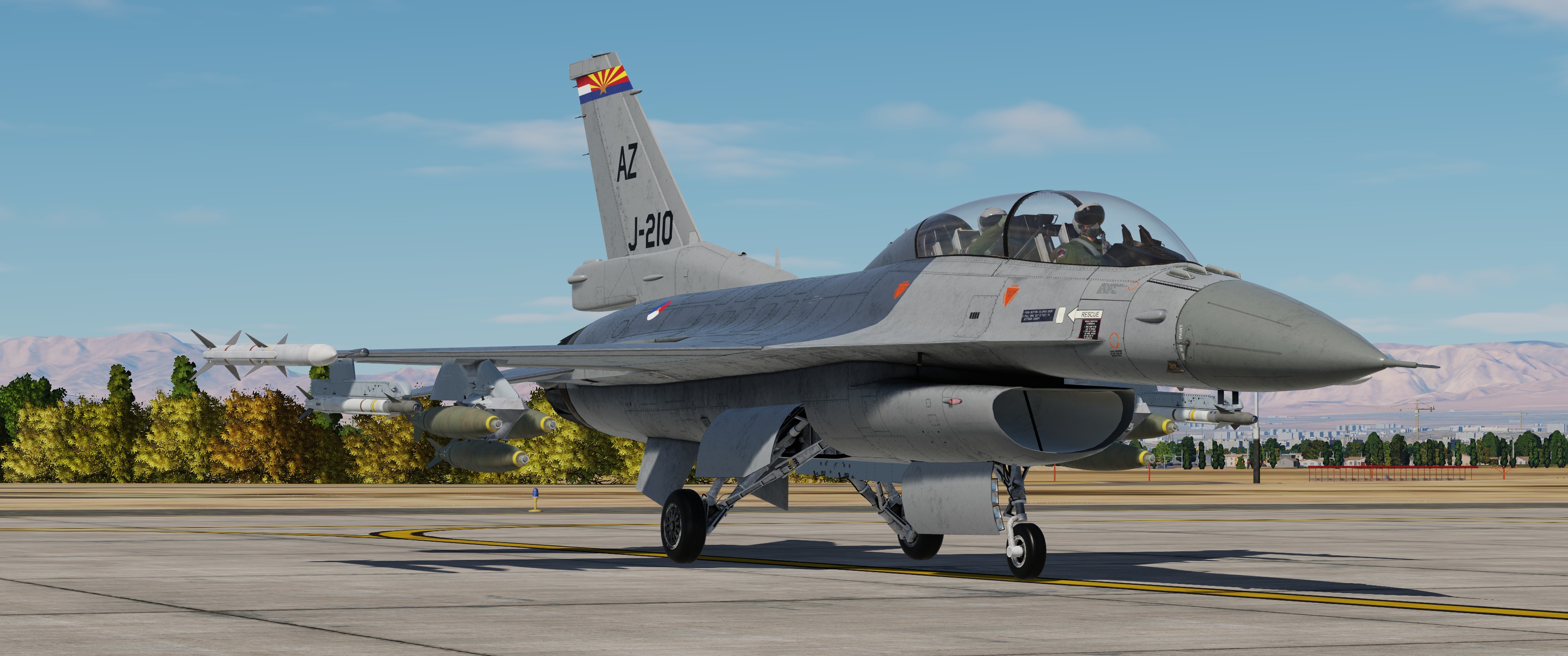 F-16D(BM) Sufa Mod J-210 RNLAF F-16 OCU 148th FS AZ, 162 FW, Arizona ANG, Morris AFB, Tucson.