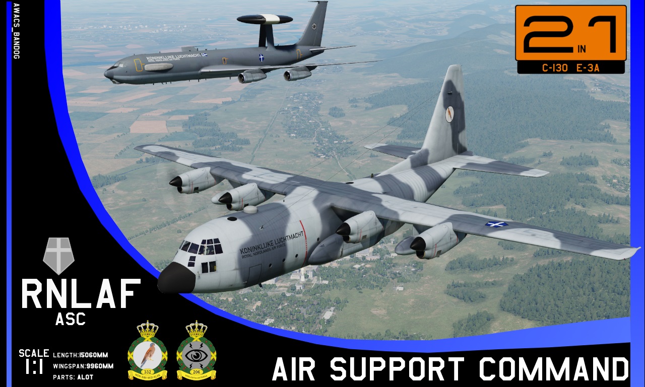 Ace Combat - Royal Nordlands Air Force Air Support Command E-3A / C-130 Pack