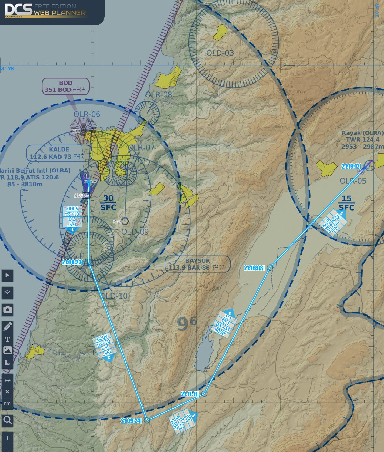 C-130J Night flight - cold start Beirut to Rayak