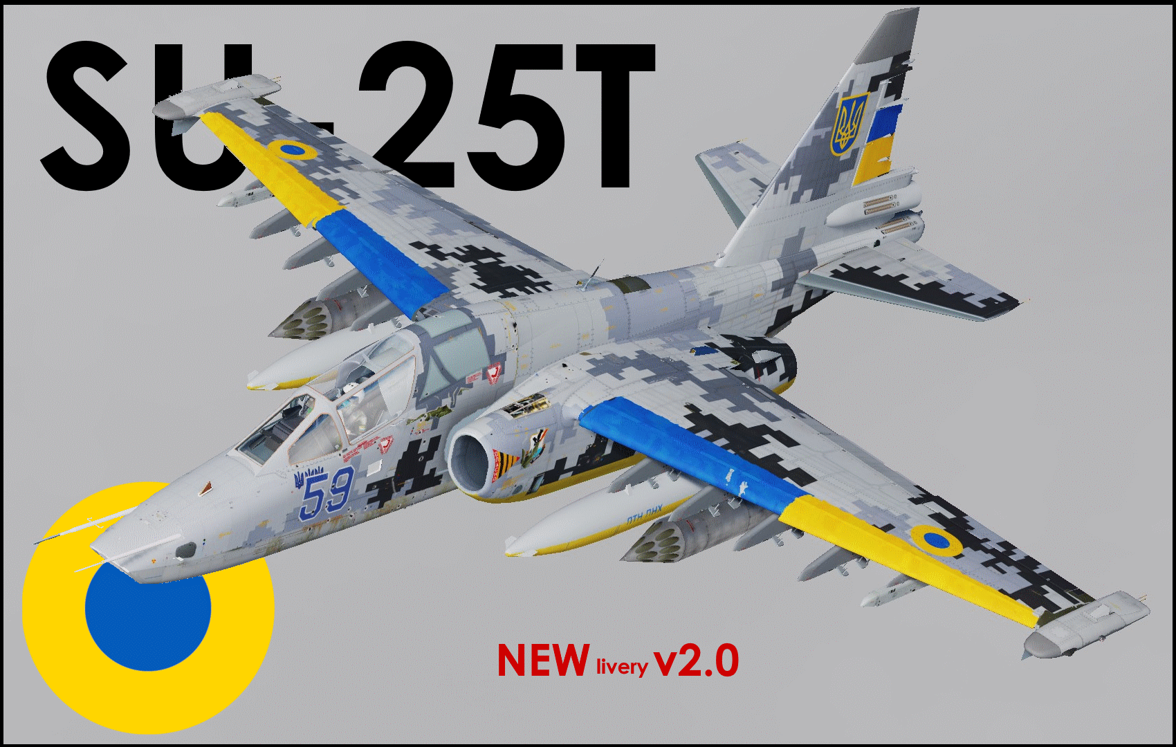 !NEW V2.0! SU-25T Frogfoot 299st Tactical Aviation Brigade | UA , 2 versions (Fictional)