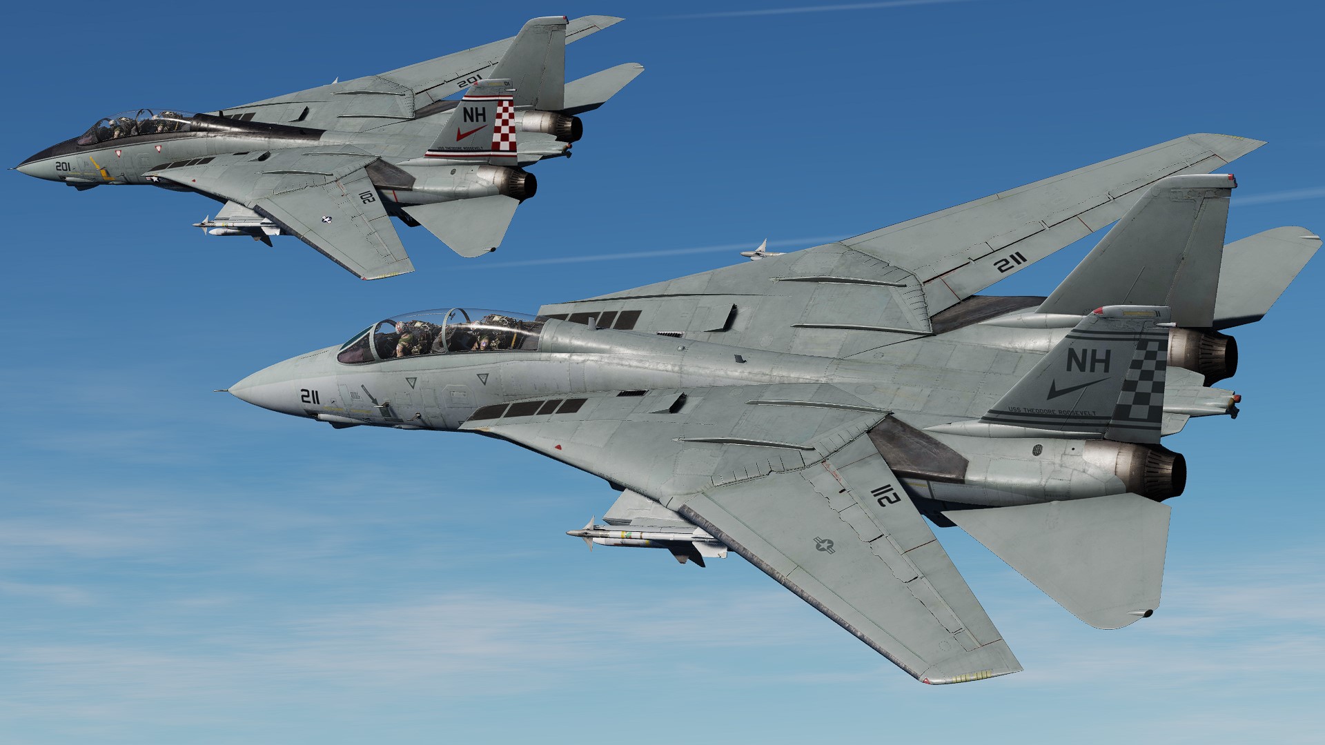 F-14A VF-211 Fighting Checkmates 2020s fictional Skin Pack 2