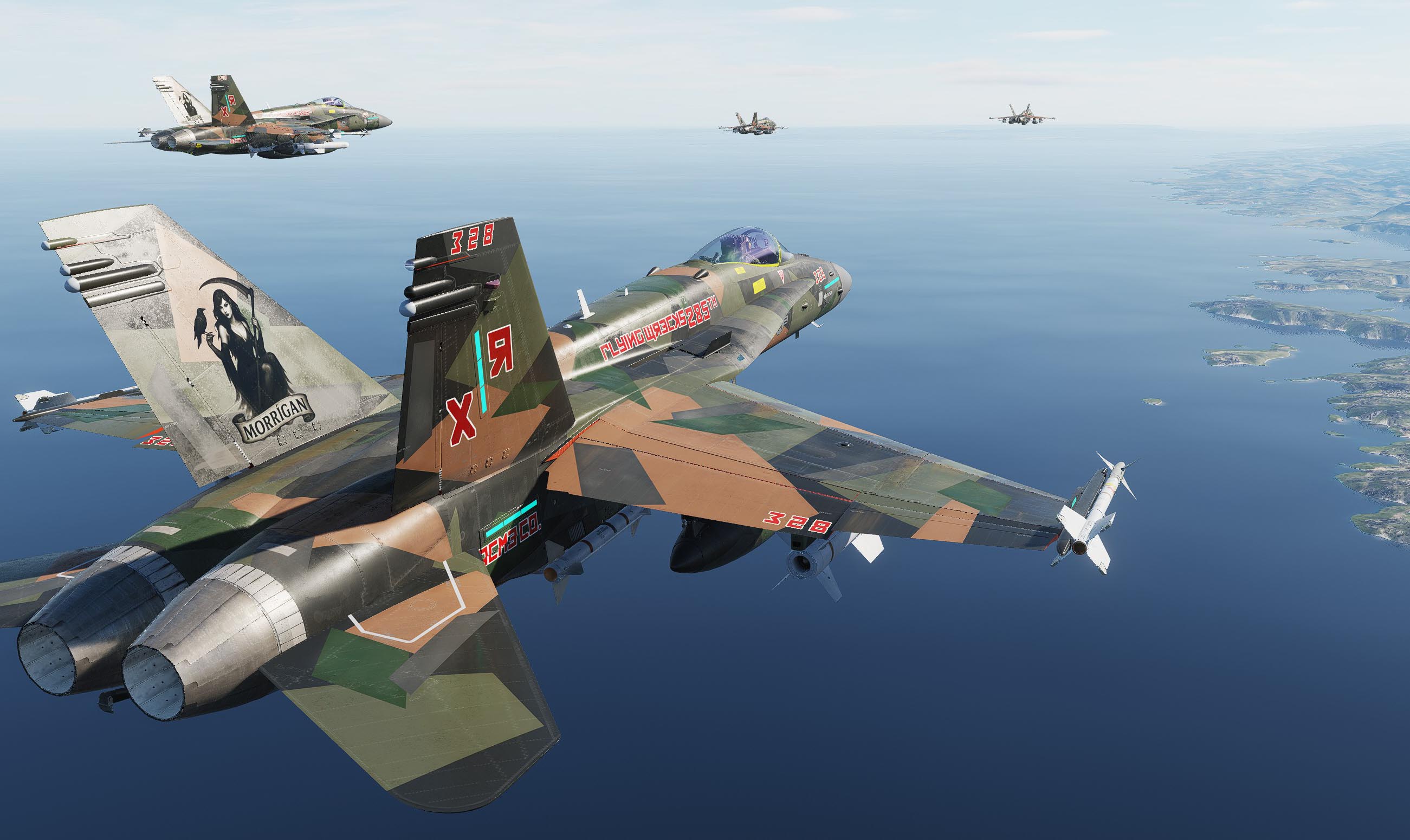 285th Flying Wrecks F/A-18C BDU Splinter Morrigan