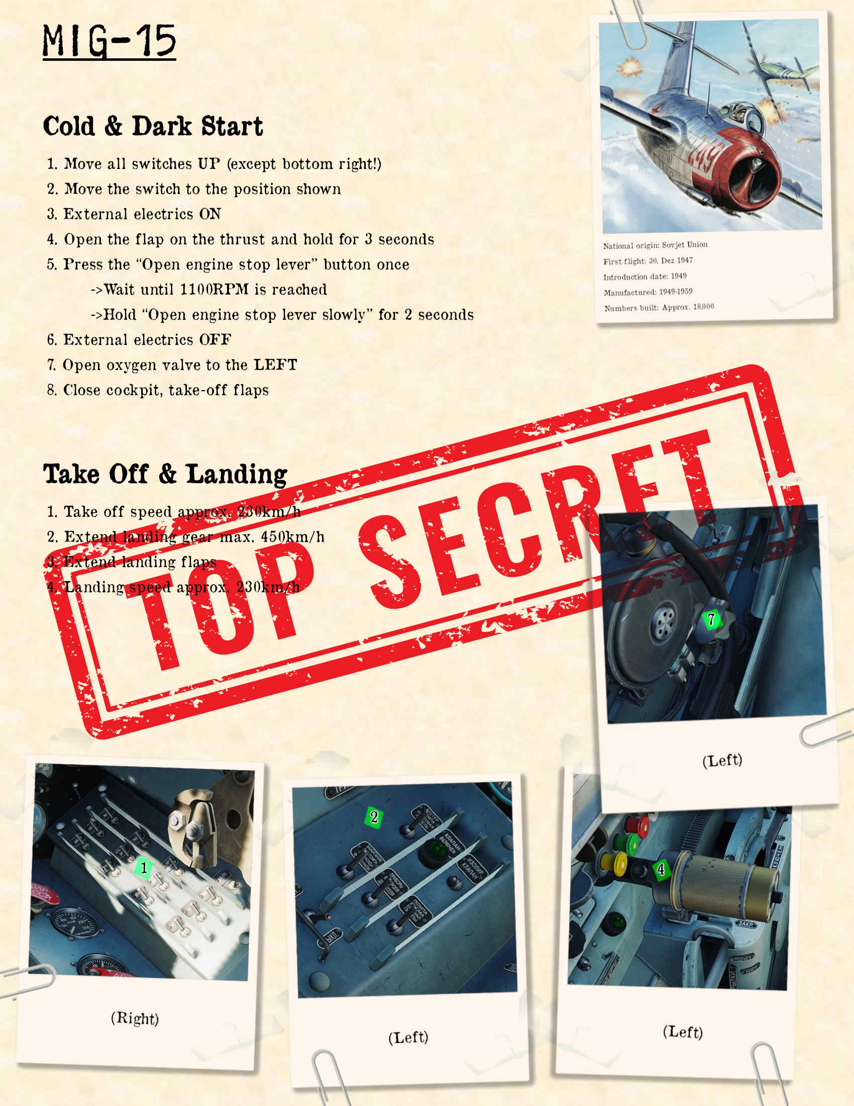 Mig-15 Cold & Dark Start English