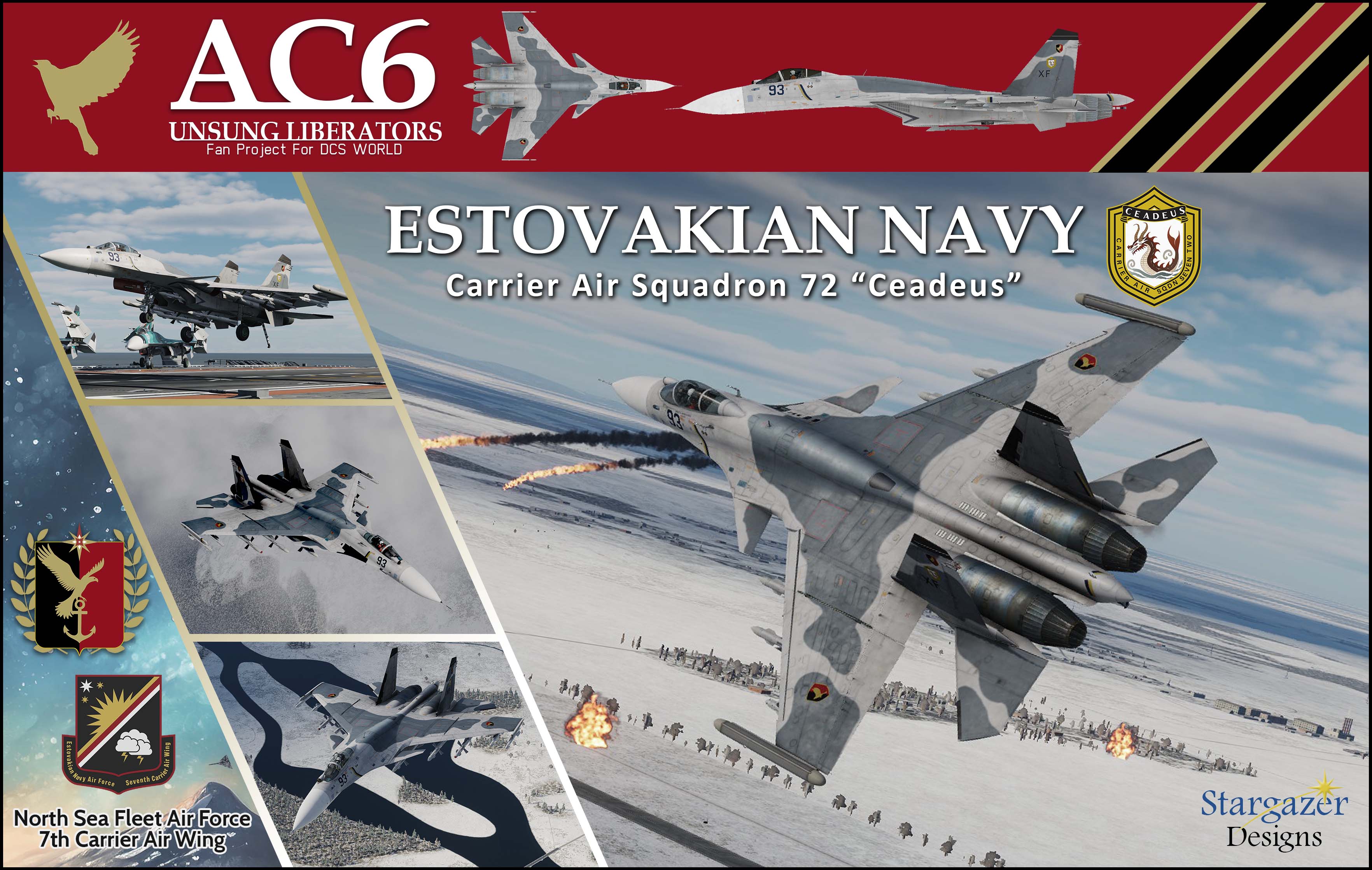 Estovakian Navy Carrier Air Squadron 72 "Ceadeus" Su-33 Flanker-D