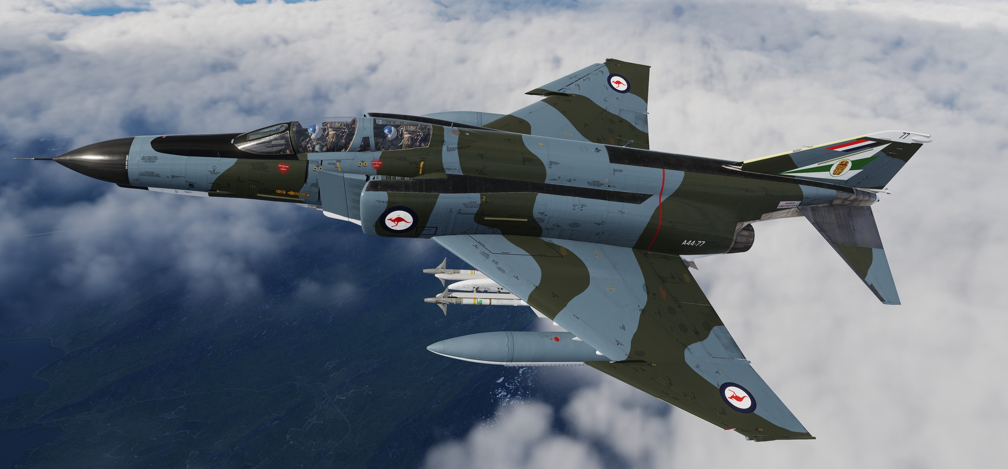 F-4E, RAAF, Temperate and Tropical Camouflage, 2 OCU, 3 Sqn, 75 Sqn, 76 Sqn, & 77 Sqn