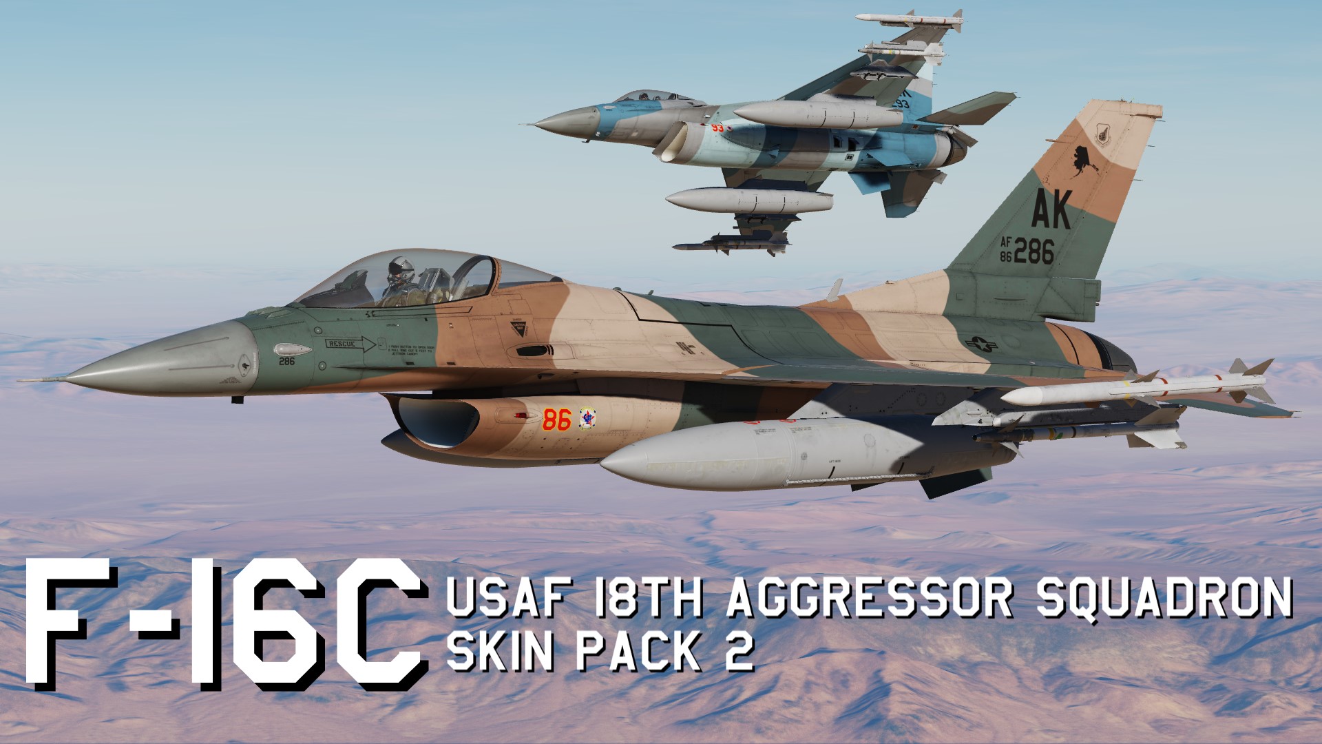 F-16C USAF 18th Aggressor Squadron Skin Pack 2