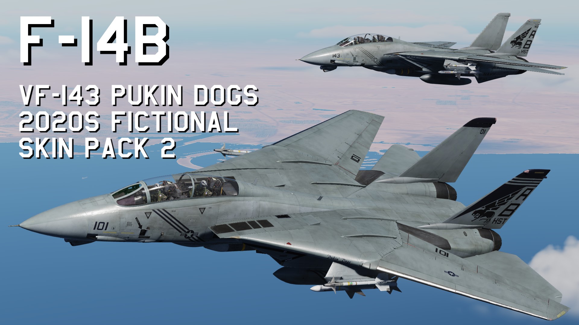 F-14B VF-143 Pukin Dogs 2020s fictional Skin Pack 2 update 2025/02/17