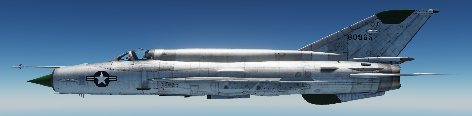 MiG-21, USAF YF-110, bn 80965 (fictional)