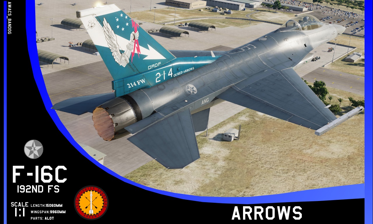 Ace Combat - 192nd Fighter Squadron "Arrows" Oured Air National Guard F-16C