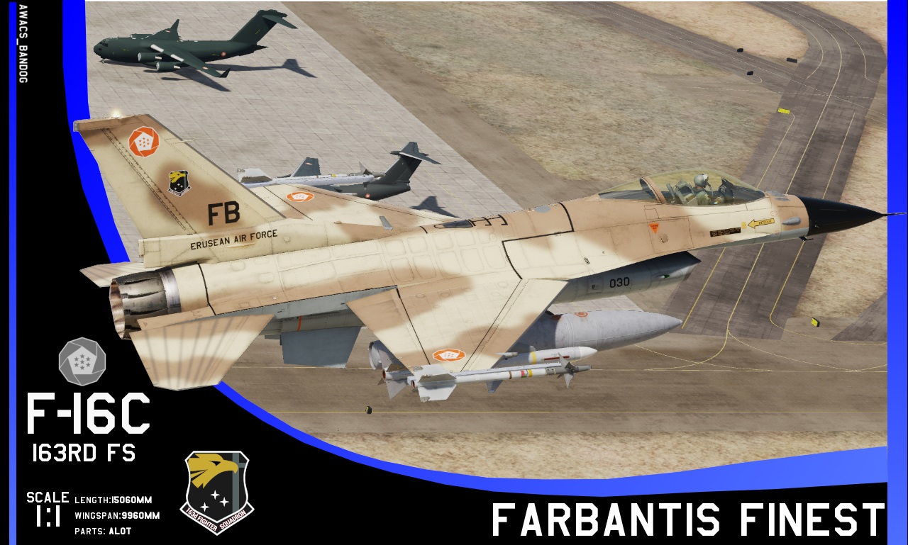 Ace Combat - Erusean Air Force 163rd Fighter Squadron "Farbanti's Finest" F-16C