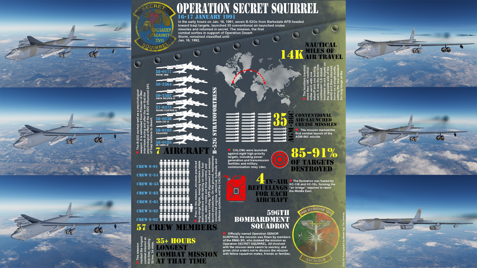 Operation Secret Squirrel, Miami Clipper II, Callsign Doom-34, Desert Storm, B-52G Livery (Semi-Fictional)