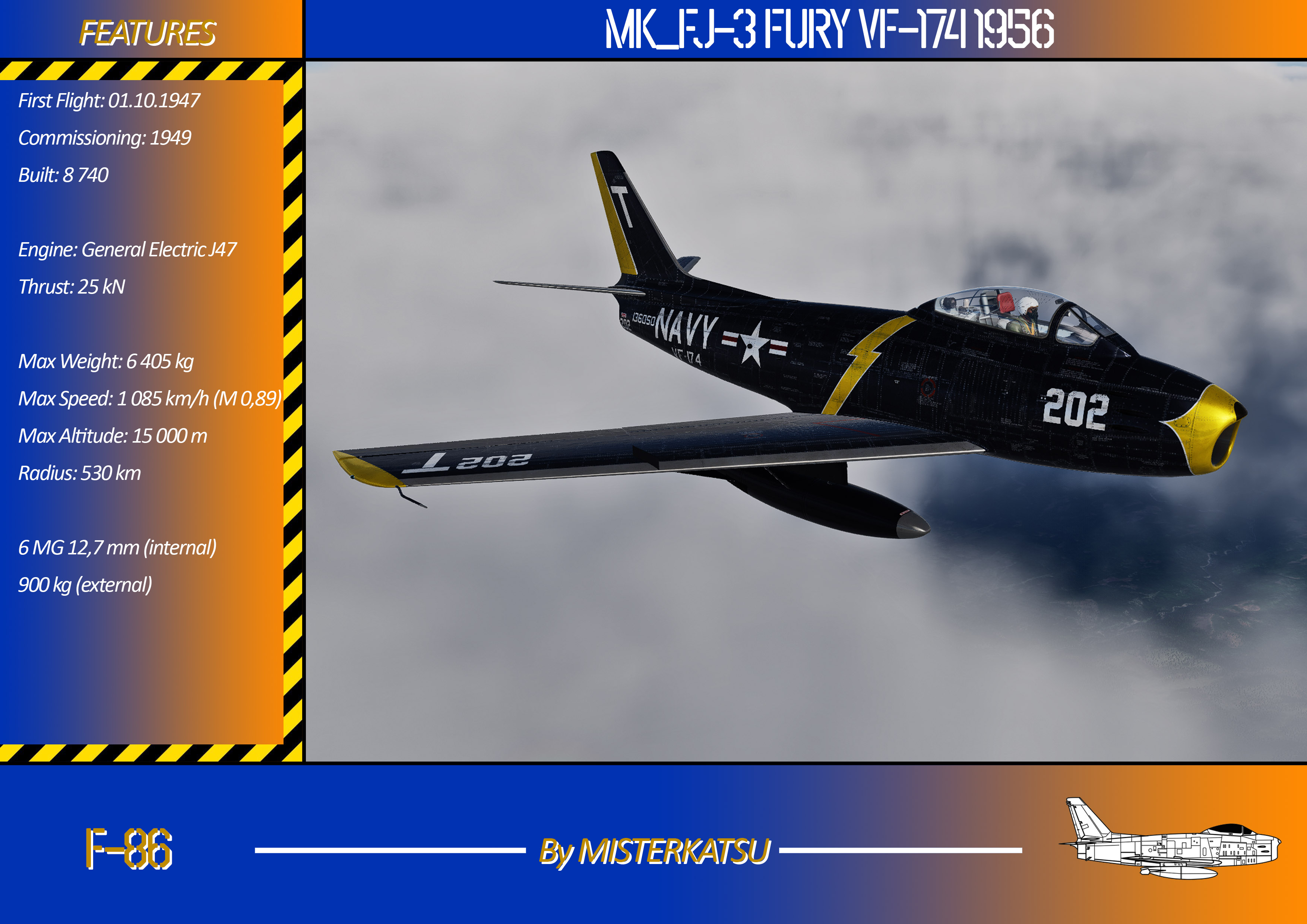 FJ-3 FURY VF-174 1956