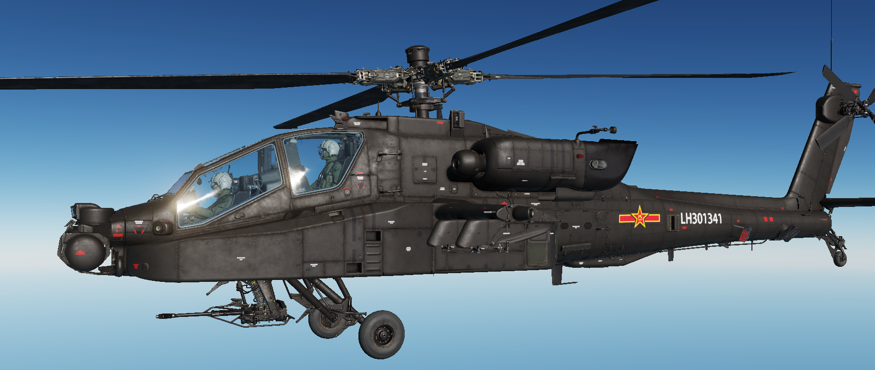 AH-64D 中国人民解放军陆军航空兵 Chinese PLA Army 全机身汉化、全飞行员细节 Full aircraft detail, full pilot detail