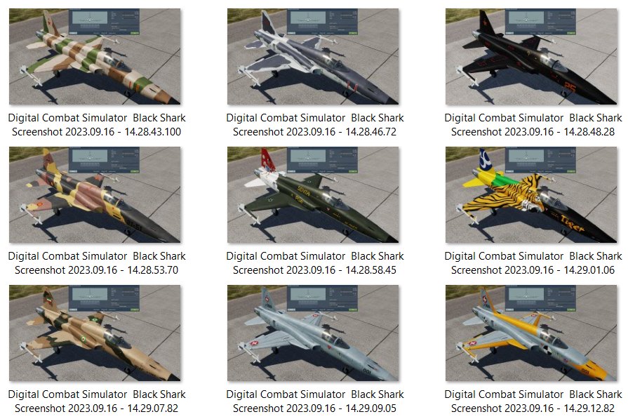F-5E liveries gallery - all skins