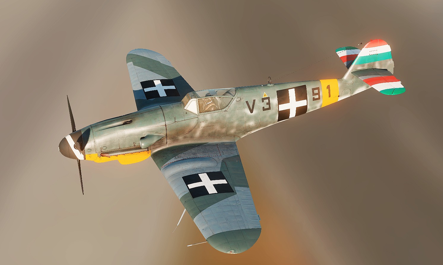 Bf 109 G-6 "V3+91" - Lieutenant Kálmán Szeverényi