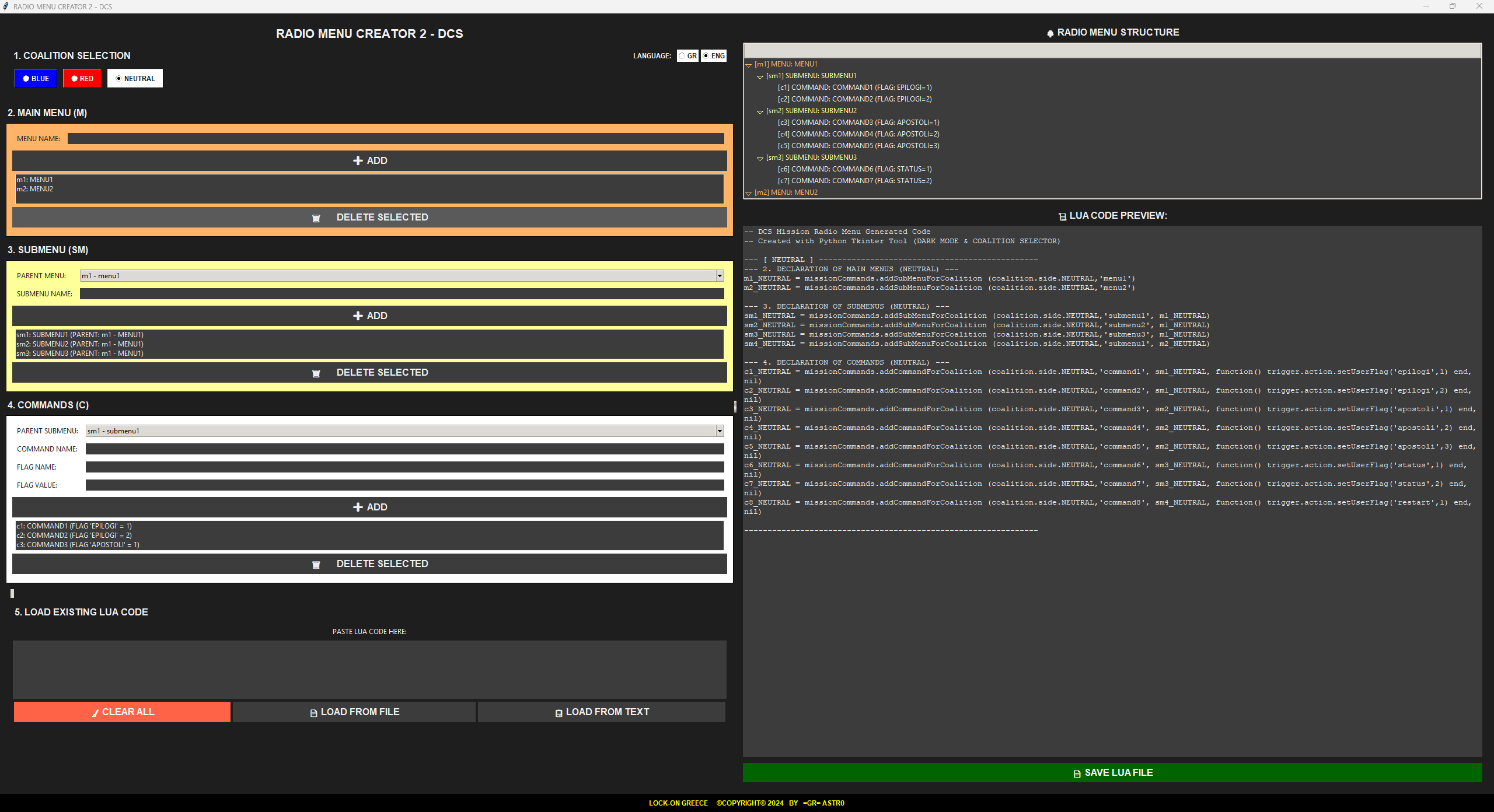 RADIO MENU CREATOR 2 - DCS