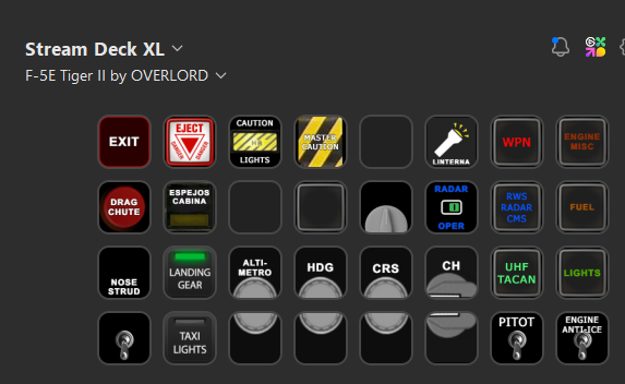 STREAM DECK XL F-5E PROFILE BY OVERLORD
