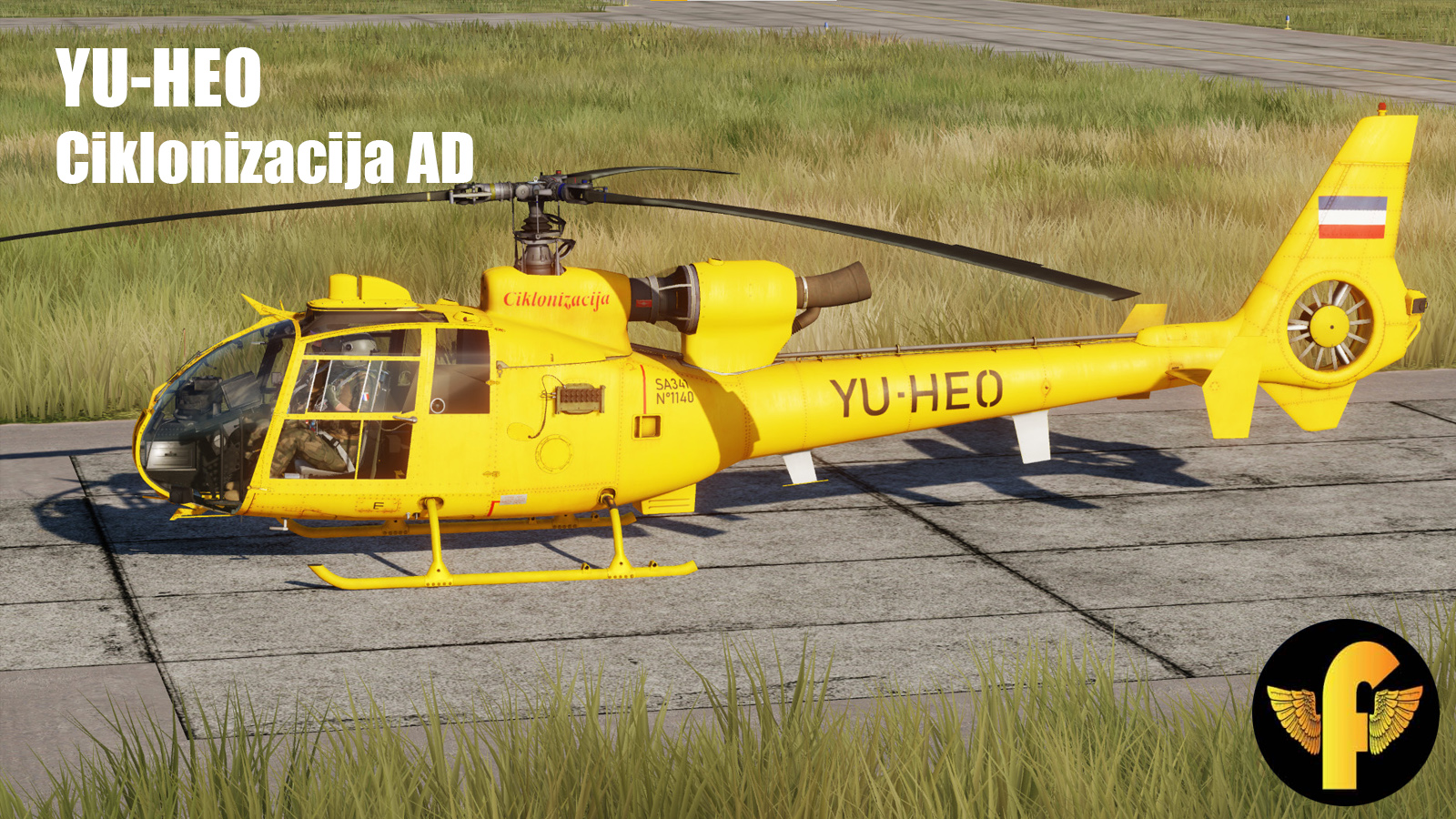 Gazelle SA341 N°1140/12605 YU-HEO Ciklonizacija DOO, FR Yugoslavia/Serbia v1.1