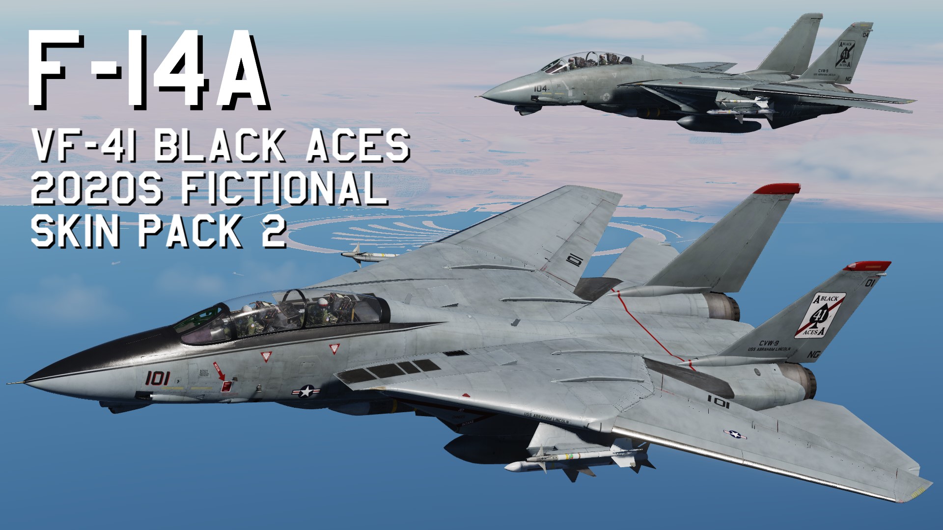 F-14A VF-41 Black Aces 2020s fictional Skin Pack 2 update 2025/05/16
