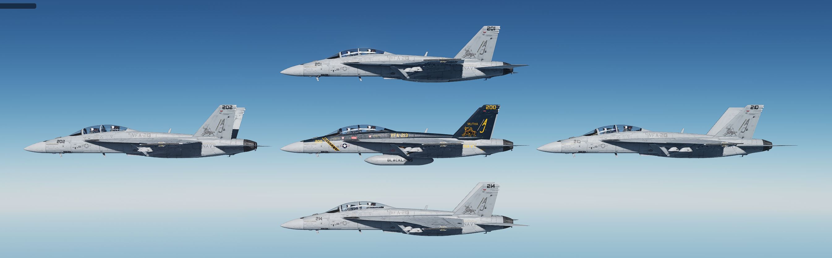 VFA-213 Blacklions skin for Superbug F-18F mod (CJS)