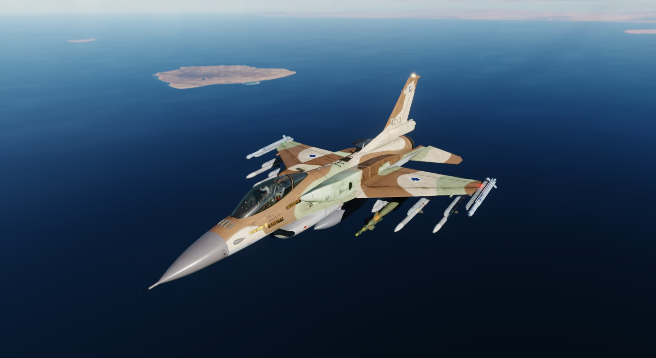 F-16 Israel model equipped with "Conformal Fuel Tank" coating--01