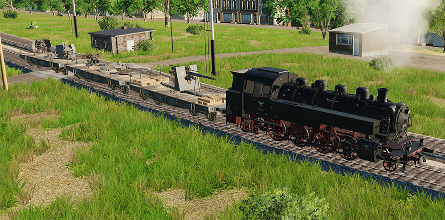 Railway Assets Pack WWII - Flak Wagon