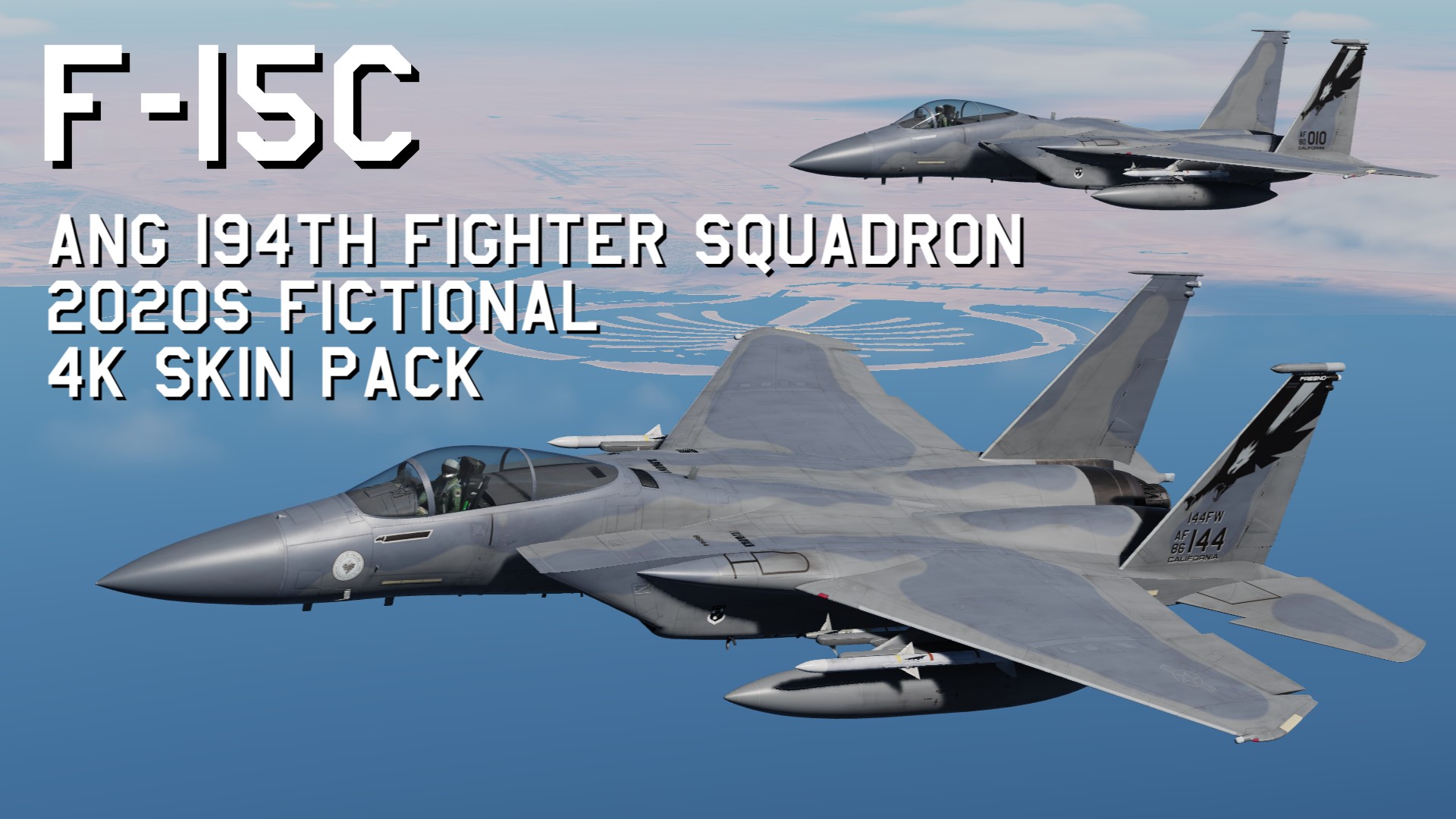 F-15C ANG 194th Fighter Squadron 2020s fictional 4K Skin Pack update 2025/02/25