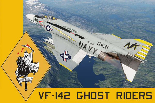 VF-142 Ghost Riders White Nose (Striped tail) F-4E (F-4B skinned)