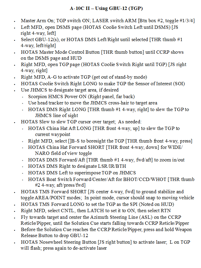 A-10C II Tank Killer Kneeboards by AKA_Relent