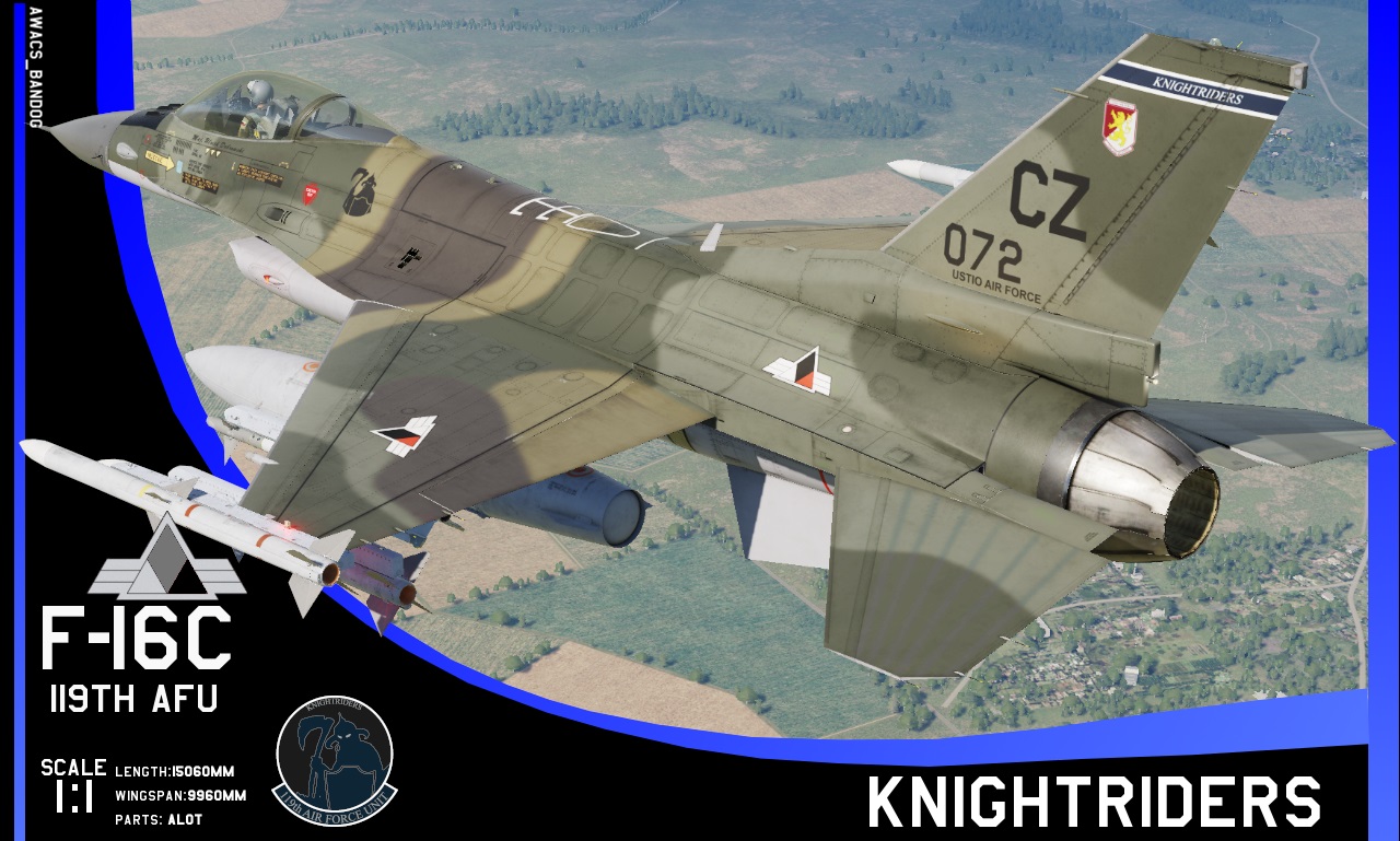 Ace Combat - Ustio Air Force 119th Air Force Unit ‘Knightriders’ F-16C