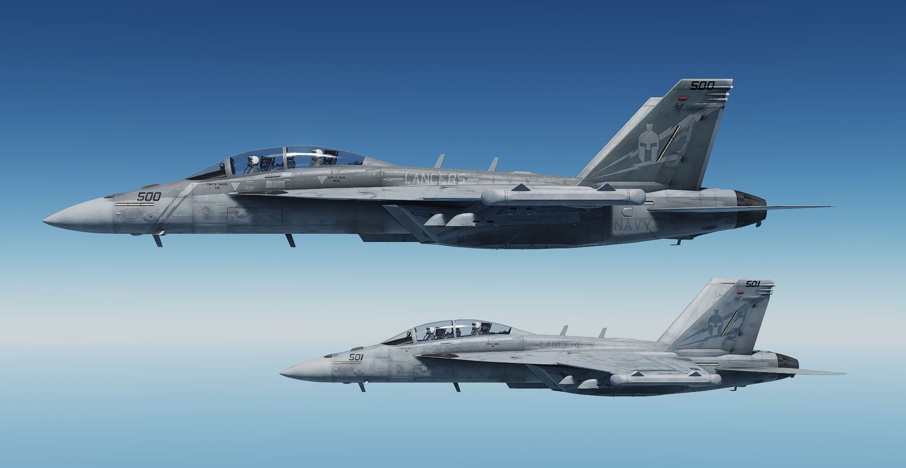 VAQ-131 Livery Reskin for EA-18G Growler (SuperBug mod)
