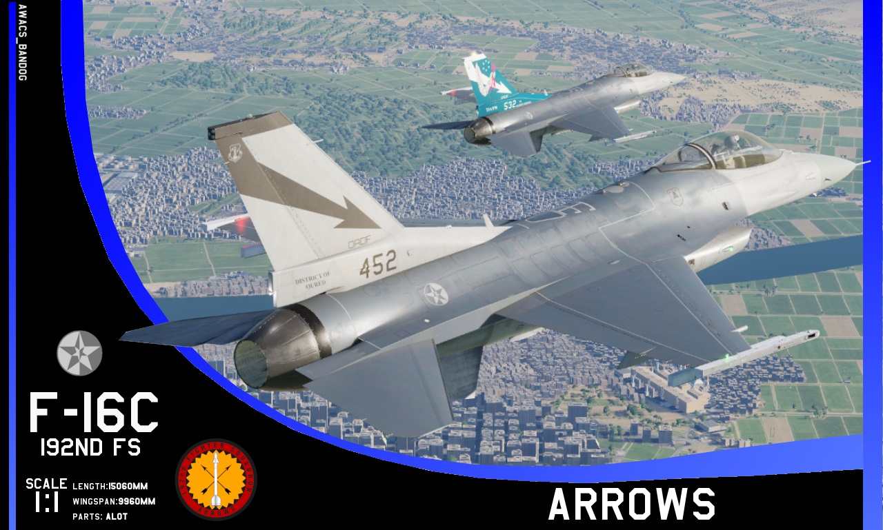 Ace Combat - 192nd Fighter Squadron "Arrows" Oured Air National Guard F-16C
