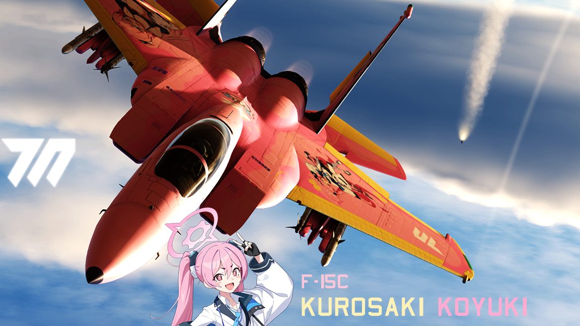 F-15C Kurosaki Koyuki (Blue Archive) Livery
