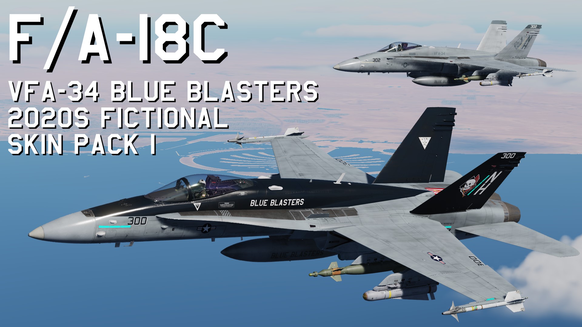 FA-18C VFA-34 Blue Blasters  2020s fictional 4K Skin Pack 1 update 2024/11/13