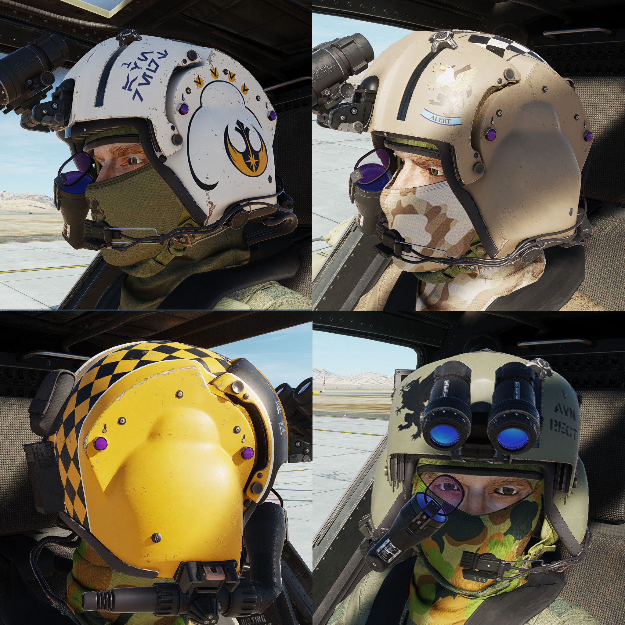 AH-64D Helmet TEMPLATE