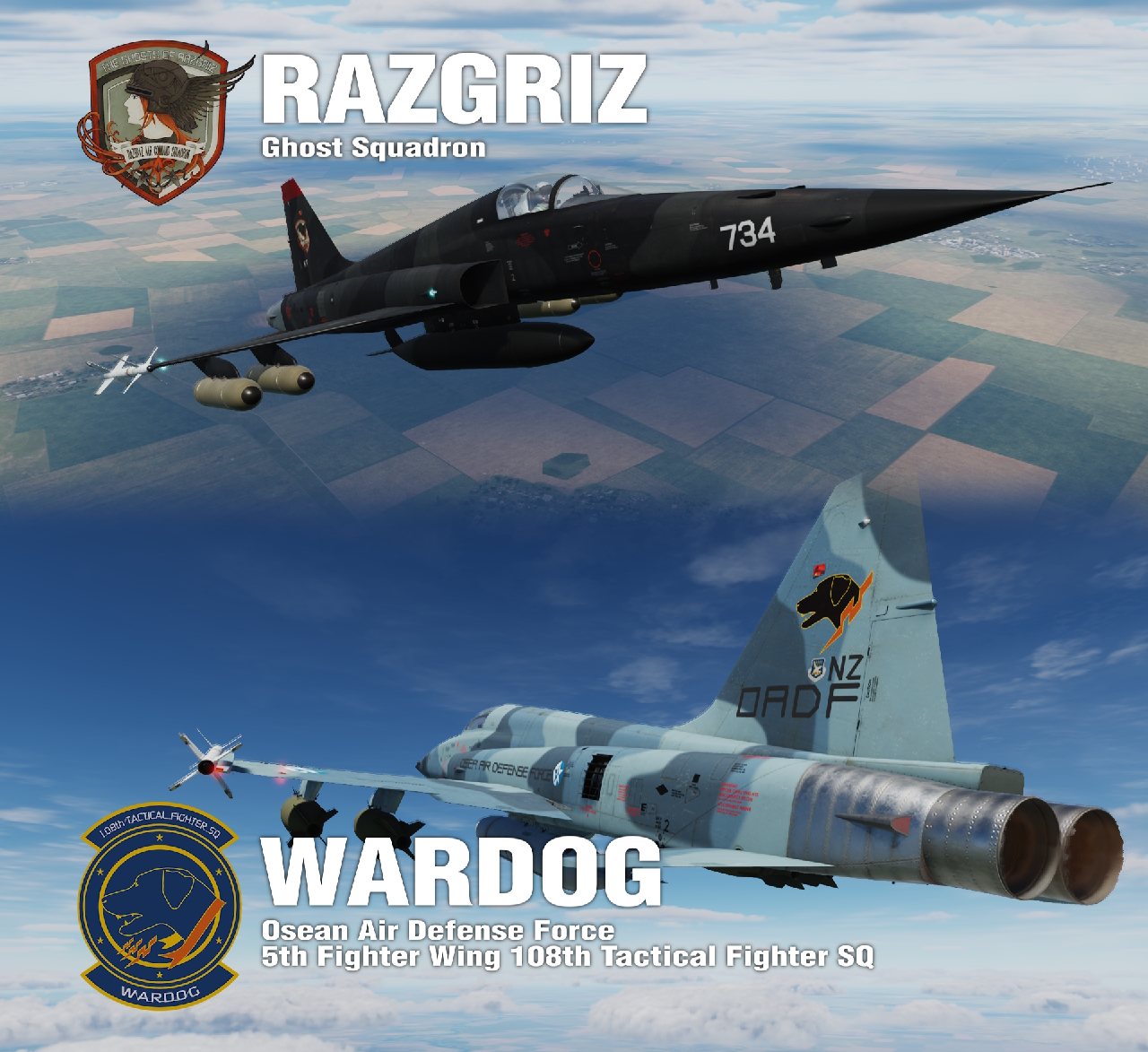 Osean 108th Tactical Fighter Squadron 'Wardog' + Razgriz Squadron