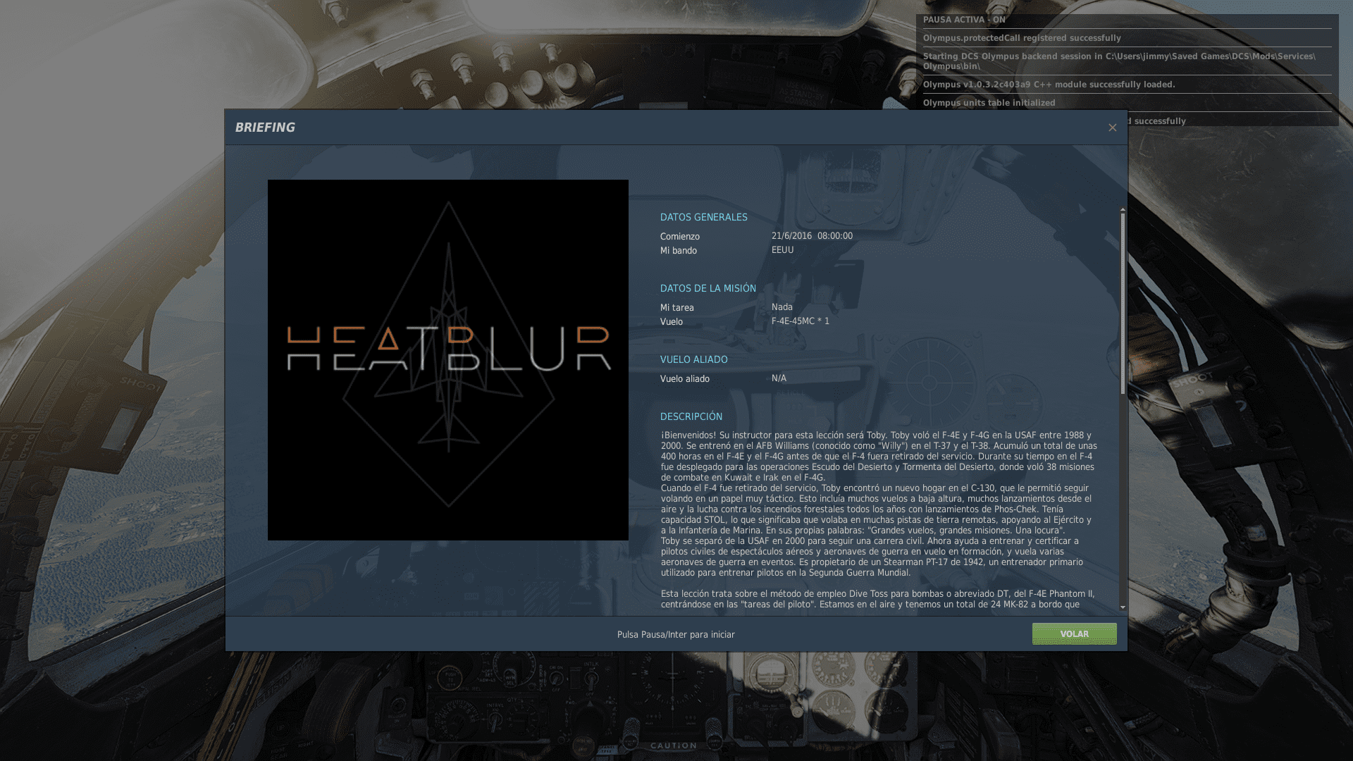 Misiones de Entrenamiento de DCS F-4E en español