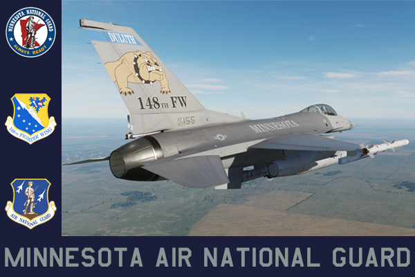 Minnesota Air National Guard F-16 Colored Bulldog