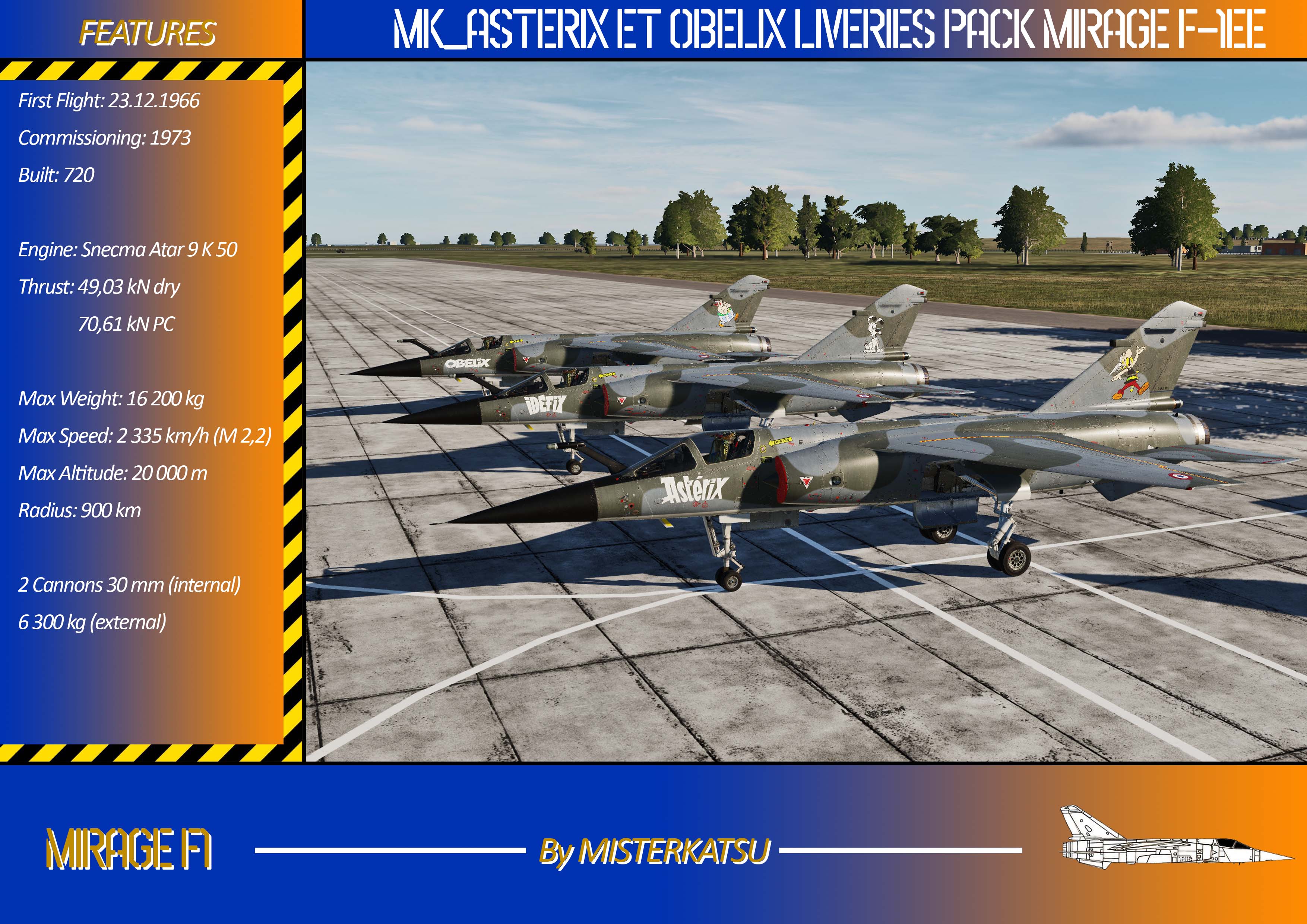 ASTERIX ET OBELIX LIVERIES PACK MIRAGE F-1EE