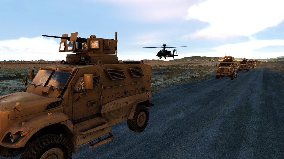 Multiplayer Convoy Escort Afghanistan Kiowa Apache MI-24P Hind