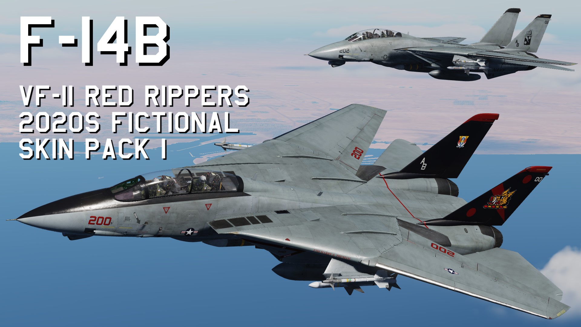 F-14B VF-11 Red Rippers 2020s fictional Skin Pack 1 update 2025/02/17