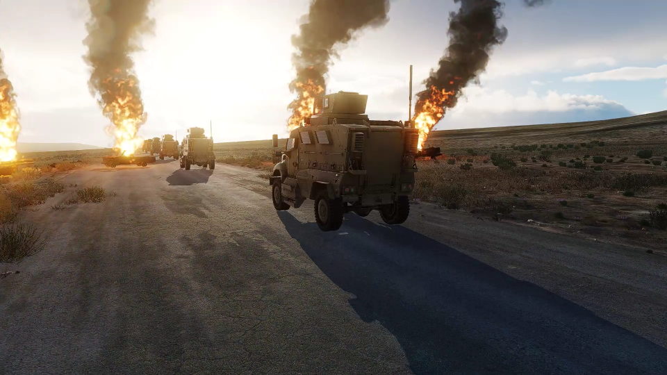 OH-58D Kiowa Army Ranger Convoy Escort