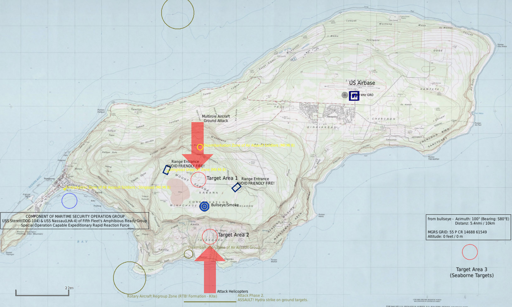 Target Range Practice (Group Attack with AI) / (US AH-64D, German Mil Mi-8, German MiG 29G)