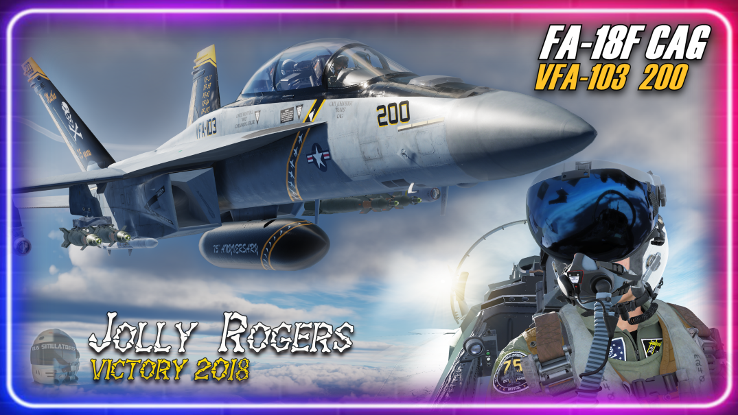 FA-18F SUPER HORNET VFA-103 JOLLY ROGERS 75TH ANNIVERSARY 2018 CAG
