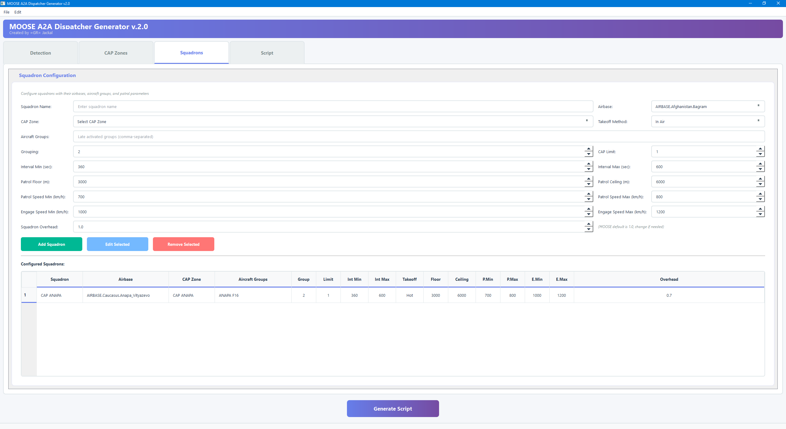 MOOSE AI A2A Dispatcher Code Generator v.2.0