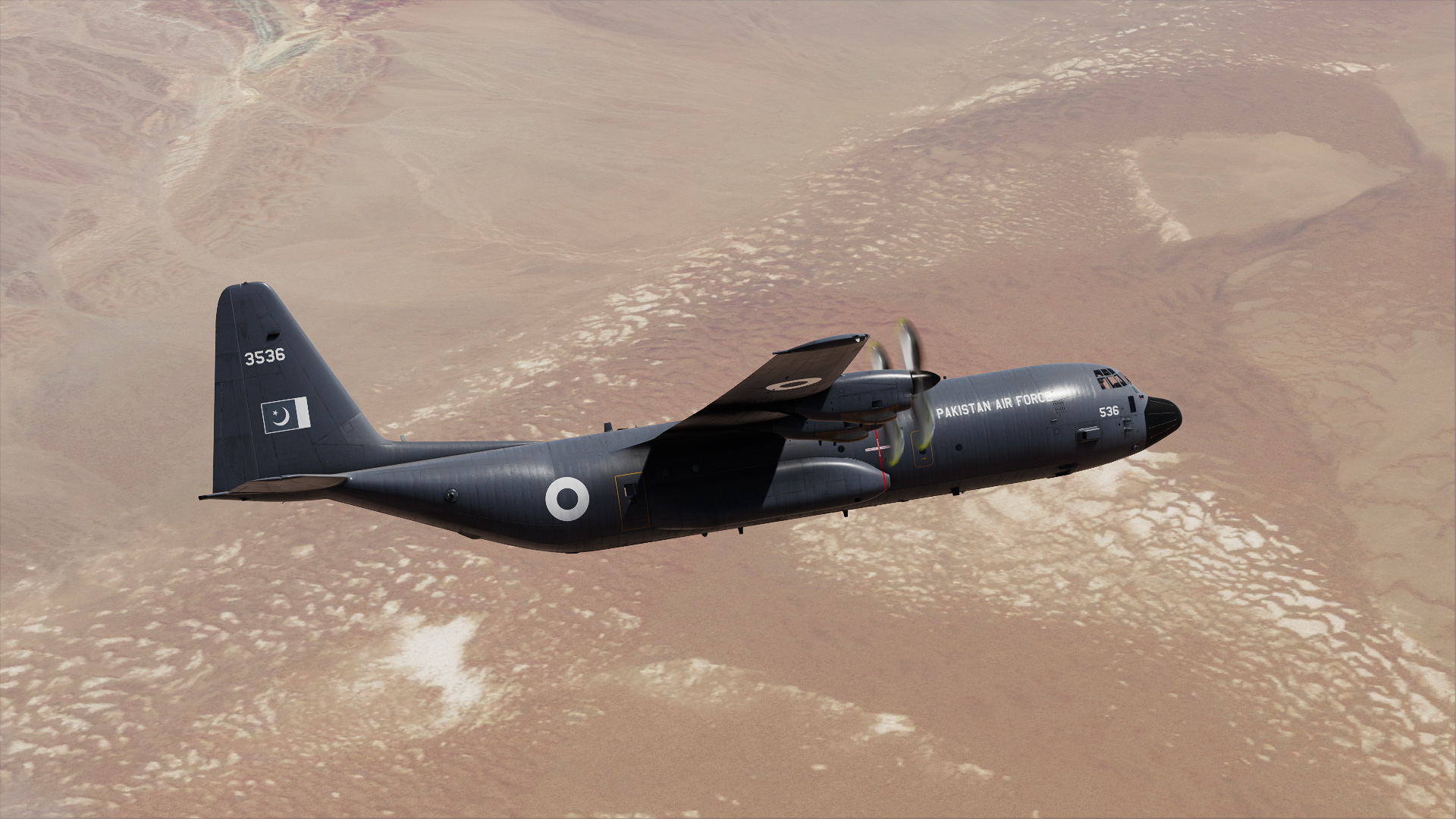 C-130J - Pakistan Air Force, Reg 3536, Dark Tone