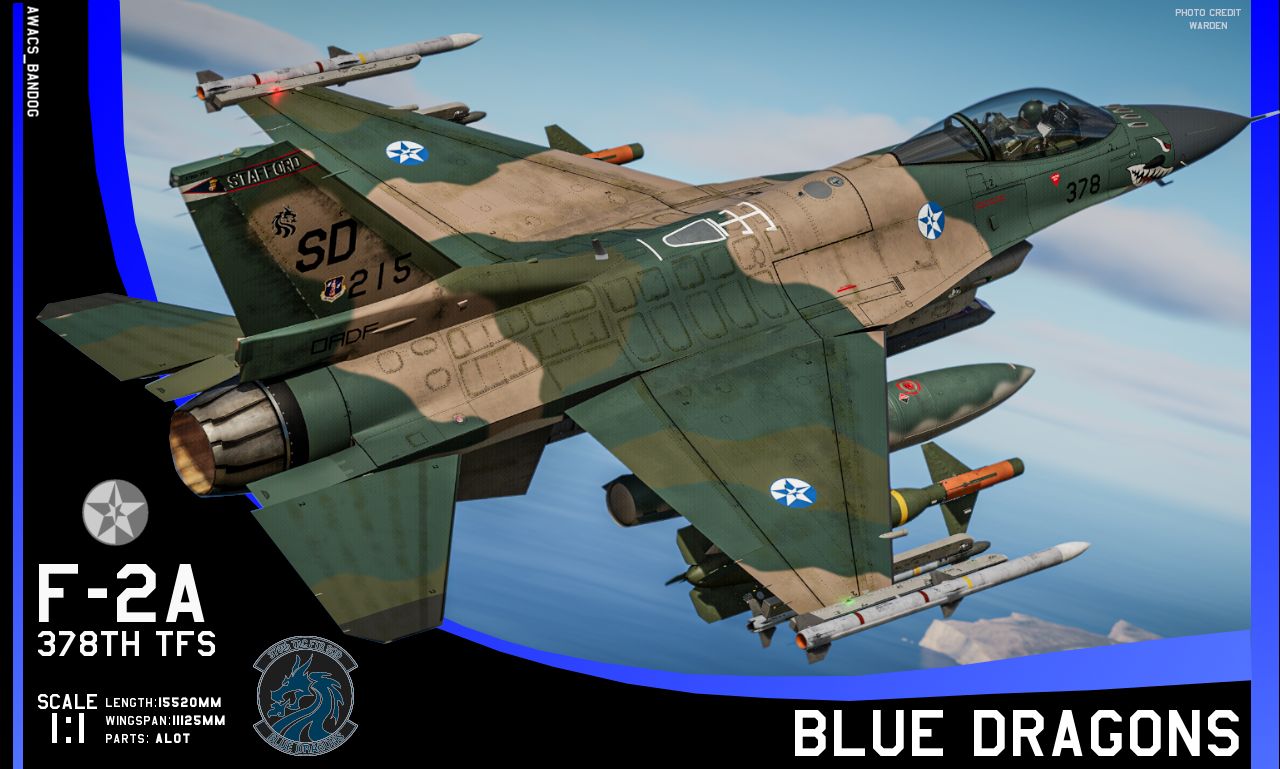 Ace Combat - 378th Tactical Fighter Squadron ‘Blue Dragons’ F-2A Stafford ANG